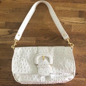 Audrey Brooke White/Gold Shoulder Bag